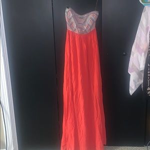 Windsor floor length strapless dress